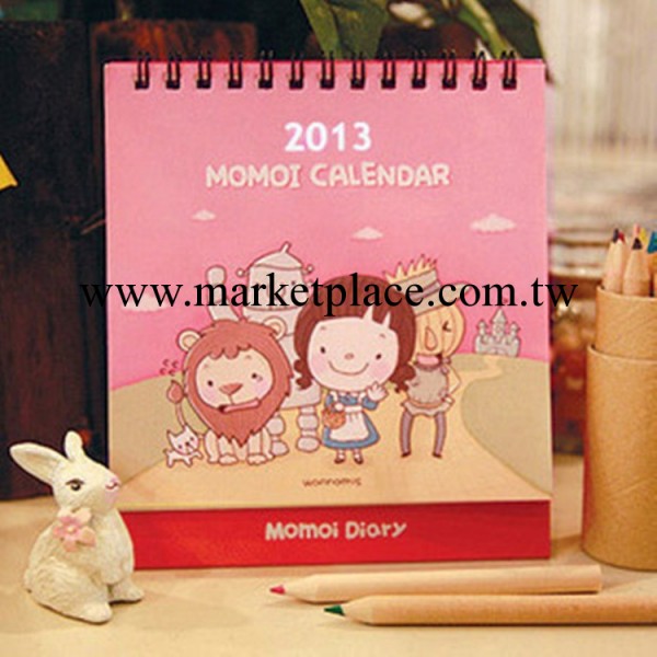 韓版文具 2014年臺歷 小清新momoi女孩 記事創意臺歷 日歷年歷工廠,批發,進口,代購