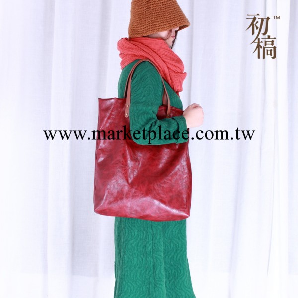 2013新款女皮包 原創超大百搭休閒pu單肩包  文藝小清新手提包工廠,批發,進口,代購