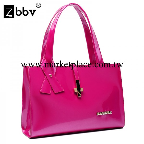 2013新潮單肩女包袋 蝴蝶結漆皮拉鏈手提包包 歐美時尚亮皮斜挎包工廠,批發,進口,代購