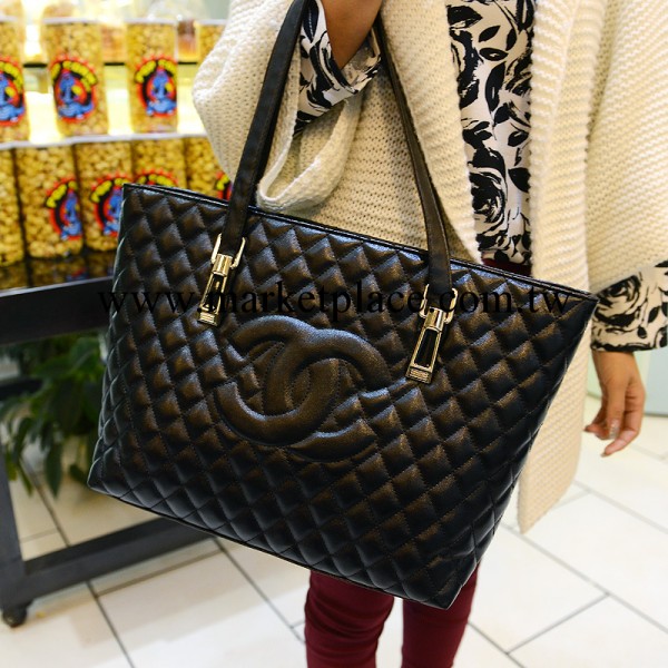 新款香兒包大包單肩斜挎包菱格鏈條雙C包包女包D-1016#工廠,批發,進口,代購