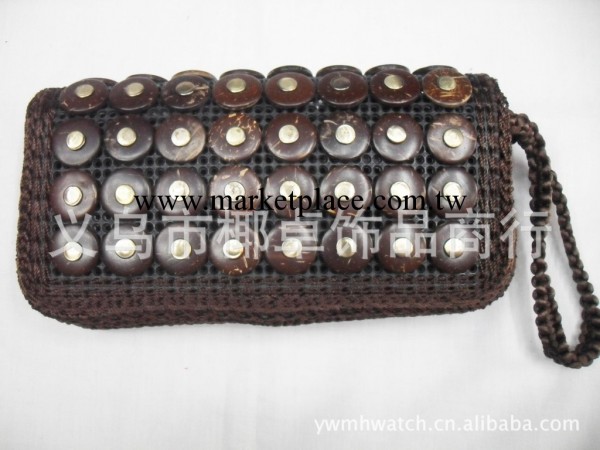 8&times;9打釘椰殼圓片手拿包、椰殼編織手工包工廠,批發,進口,代購