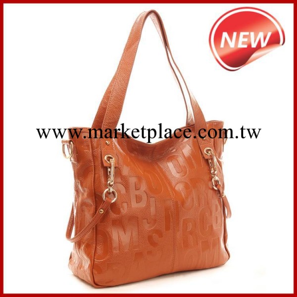 頭層牛皮字母壓花真皮女包 韓版復古時尚女包單肩包 廣州女包廠傢工廠,批發,進口,代購