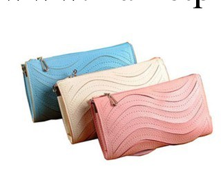 廣州時尚女包 波浪形長寬錢包錢夾 韓版女士手拿包單肩包 加工工廠,批發,進口,代購