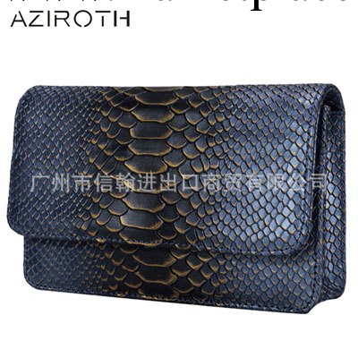 艾澤拉斯2013新款牛皮蛇紋歐美時尚鏈條單肩包夏季潮女手拿女包工廠,批發,進口,代購