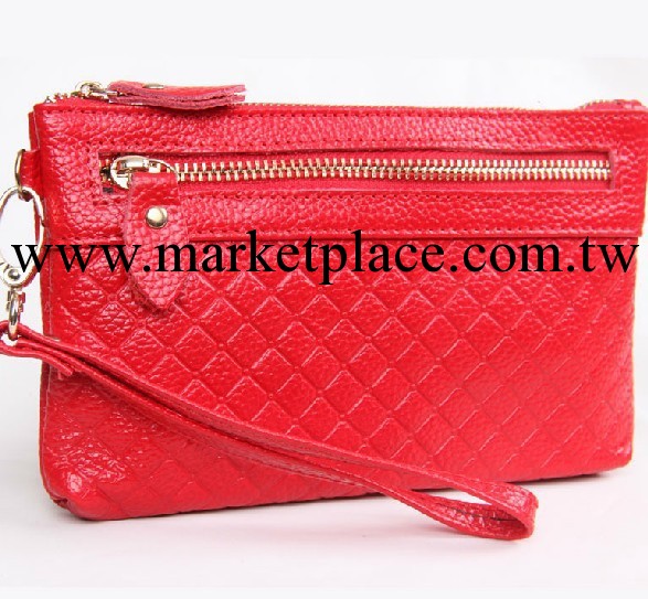 新款甜美糖果色 牛皮手包女士零錢包 手拿包工廠,批發,進口,代購