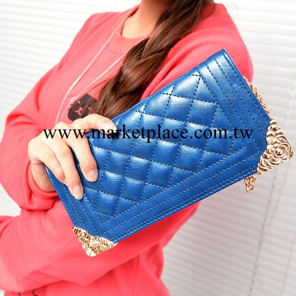 2013新款歐美名媛繡線菱格手拿包長款錢包批發廠傢直銷工廠,批發,進口,代購