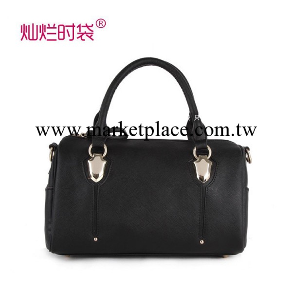 批發歐美圓筒單肩斜跨包女款 荔枝紋牛皮手提中包女包一件代發工廠,批發,進口,代購