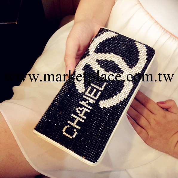 2013新款韓版香奈爾風手包滿鉆手拿包鑲鉆錢包明星范兒工廠,批發,進口,代購