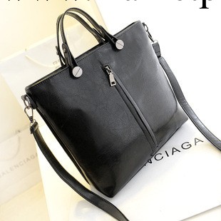 新款女包歐美復古時尚簡約機車包單肩斜跨手提潮包批發PU包工廠,批發,進口,代購