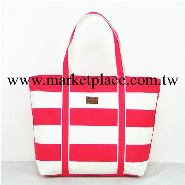 菲林小鋪2013新款帆佈手提單肩包條紋大包女包潮爆款女式包工廠,批發,進口,代購