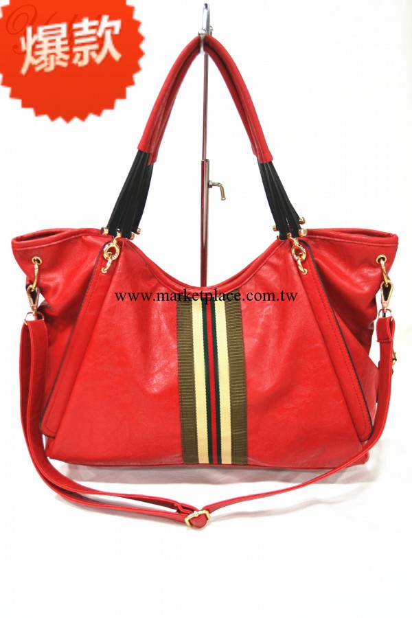 2013秋冬季廠傢直銷新款包包時尚織帶PU皮女包大包單肩斜挎手提工廠,批發,進口,代購