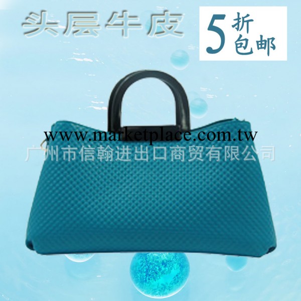 艾澤拉斯2013夏季新款歐美時尚頭層牛皮格紋手提包女單肩斜挎女包工廠,批發,進口,代購