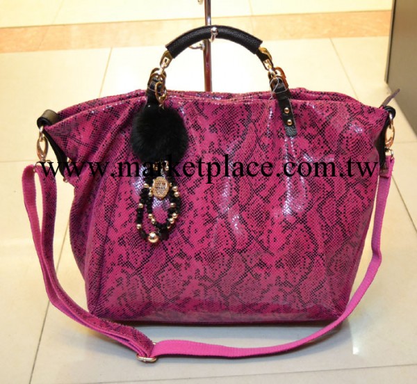 專櫃品質氣質瓜子紋壓花牛皮真皮手提包斜跨包單肩女包牛皮包工廠,批發,進口,代購