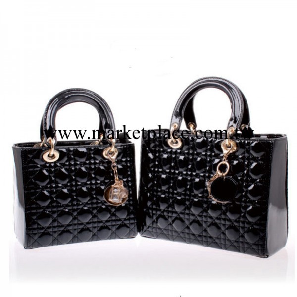 2013奢華經典菱格紋黛妃真皮女包手提包單肩包斜挎包MQ0067S 女包工廠,批發,進口,代購