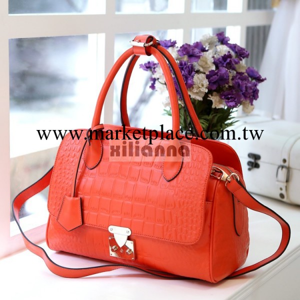 2013年新款頭層牛皮鱷魚紋歐美大牌款大量榮真皮女包 手提包工廠,批發,進口,代購