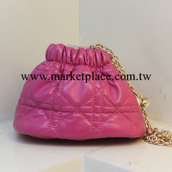 新款韓版女包 菁菁秀迷你福袋 菱格復古鏈條單肩包 水桶包工廠,批發,進口,代購