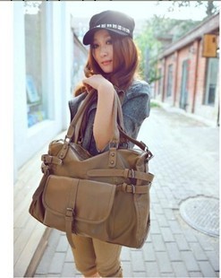 2012女包新款女包歐美復古英倫皮帶扣大容量韓版單肩斜跨機車包包工廠,批發,進口,代購