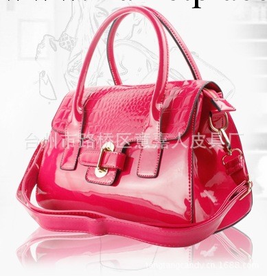 2013新款時尚手提包潮 OL商務漆皮包袋 亮光單肩斜跨包 0016工廠,批發,進口,代購