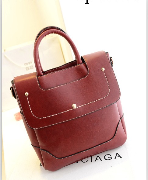 2013秋季新款歐美簡約時尚手提單肩包 復古雙肩包 廠傢直銷 代發工廠,批發,進口,代購