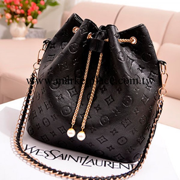 2013夏季韓版印花鏈條包潮女珍珠水桶單肩斜跨休閒女包批發工廠,批發,進口,代購