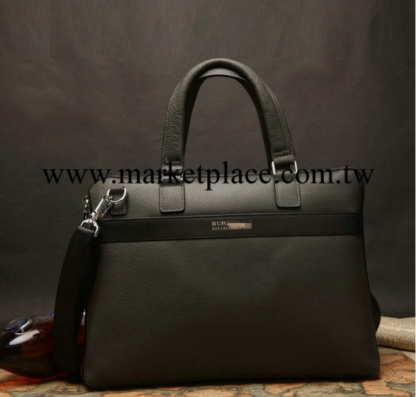 B傢品牌男士頭層牛皮商務橫款手提包 電腦公文包 真皮單肩包潮流工廠,批發,進口,代購