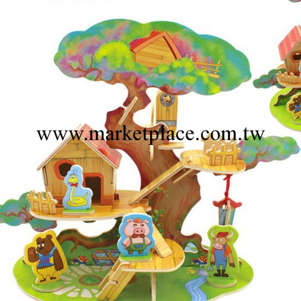 批發代發diy小屋F114木質拼圖立體模型3-6歲女孩益智兒童木制玩具工廠,批發,進口,代購