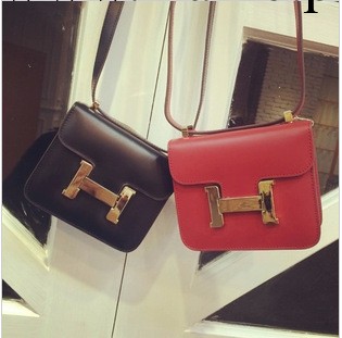2014最新春款 超好品質全牛皮金扣搭配包歐美復古斜挎包工廠,批發,進口,代購