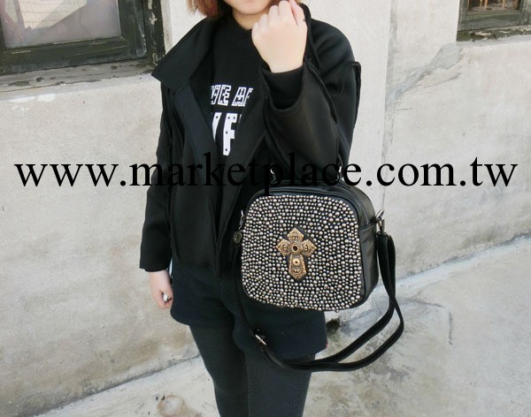 新款珠珠金屬圓桶手提包單間包斜挎包包潮工廠,批發,進口,代購