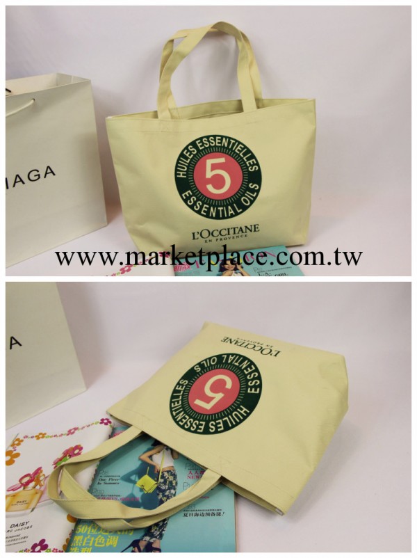 出口專櫃贈品 Loccitane/歐舒丹 米色佈袋外貿手提袋環保袋購物袋工廠,批發,進口,代購