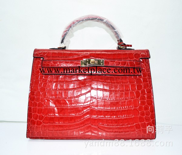 新款包包批發  鱷魚紋牛皮單肩 凱莉包 女士真皮包手提女819工廠,批發,進口,代購