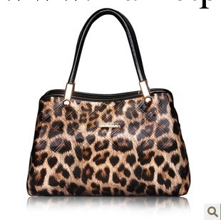 真皮女包包2013新款 歐美時尚潮流漆皮豹紋女包牛皮潮包手提包工廠,批發,進口,代購
