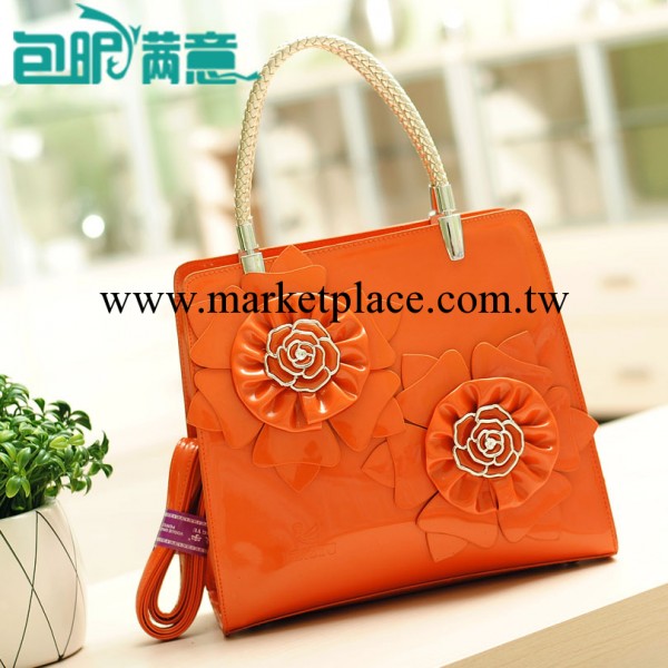 1021凌宇品牌女包漆皮花朵手提包結婚包紅色新娘包夏季大牌晚宴包工廠,批發,進口,代購