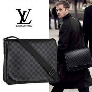 MO男包 包包單肩包斜挎包N58029男包兩用包潮黑格男式包工廠,批發,進口,代購