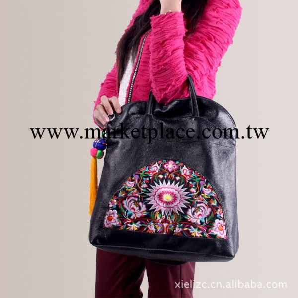 民族風情之真皮刺繡女包單肩斜挎手提包廠傢直銷爆款工廠,批發,進口,代購