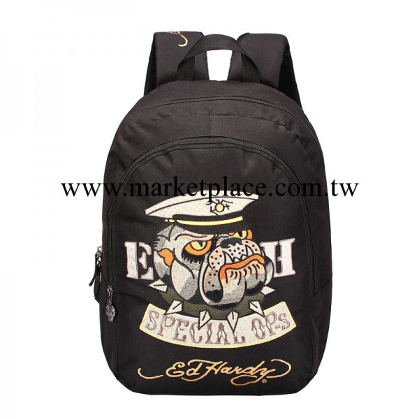 Ed Hardy 2013新款 電繡雙肩包 男 潮流 休閒背包 滌綸雙肩背包工廠,批發,進口,代購