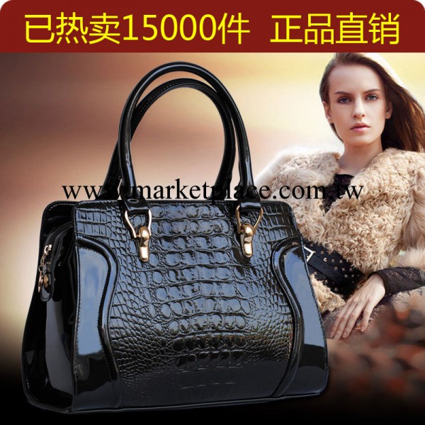 品牌漆皮女包 時尚休閒包 歐美潮流包 鱷魚紋新款女士手提包女包工廠,批發,進口,代購