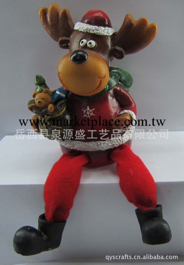 工藝品 工廠直銷 樹脂工藝品 樹脂擺件 聖誕禮品 聖誕鹿佈袋熊工廠,批發,進口,代購