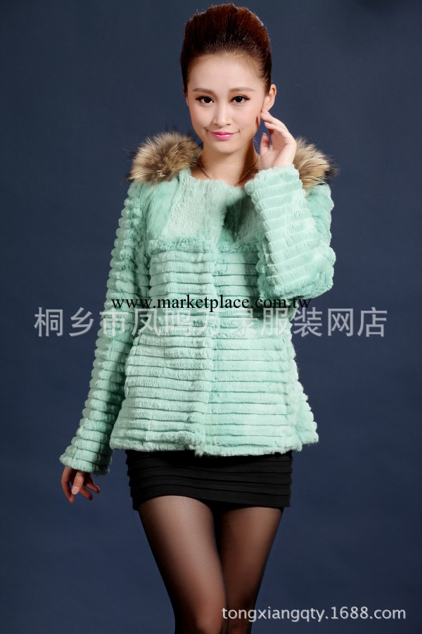 正品2013冬新款韓版高檔海寧圓領獺兔毛女裝皮草 廠傢直銷混批工廠,批發,進口,代購