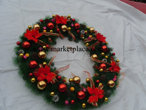 1.2米特大聖誕花環 1.2m豪華金球大花環工廠,批發,進口,代購