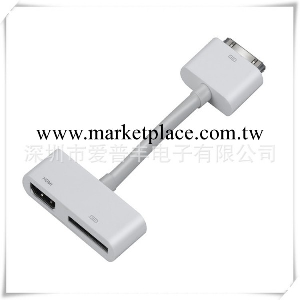 iphone4s轉高清HDMI 傳輸數據充電 ipad3 hdmi IPAD TO HDMI工廠,批發,進口,代購