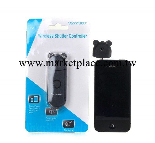 蘋果iphone 4S/5/IPADmini無線快門遙控器智能手機自拍照神器工廠,批發,進口,代購