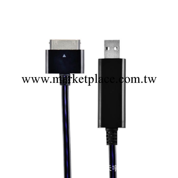 新品蘋果 iphone5 4s 追光 數據線 new ipad 3 2 冷光線 發光線工廠,批發,進口,代購