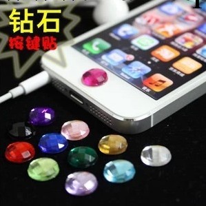 iphone4按鍵貼 多角切割水鉆ipad HOME按鍵貼 iphone5 鉆石按鈕貼工廠,批發,進口,代購
