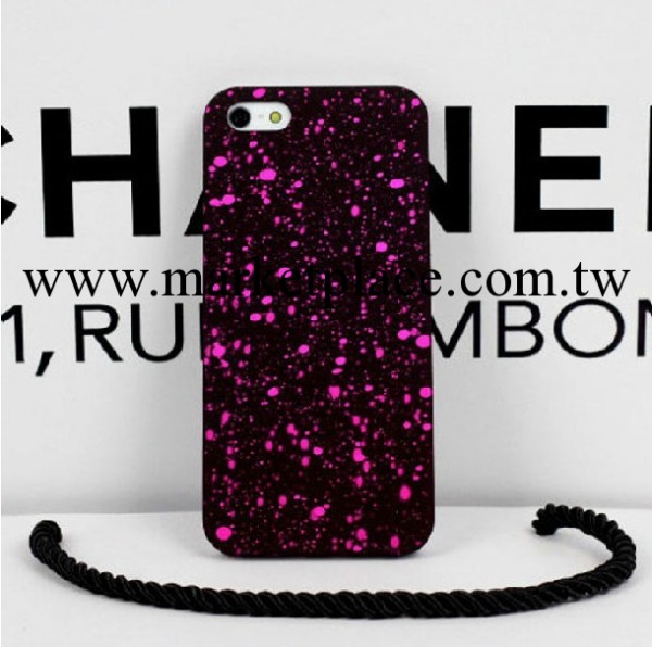 蘋果iphone4/4s/5/5s  手機殼 保護套 磨砂熒光色 立體雪花夜光工廠,批發,進口,代購