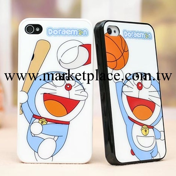 iphone4s手機殼日韓叮當機器貓手機保護殼 pc殼廠傢海量現貨直批工廠,批發,進口,代購