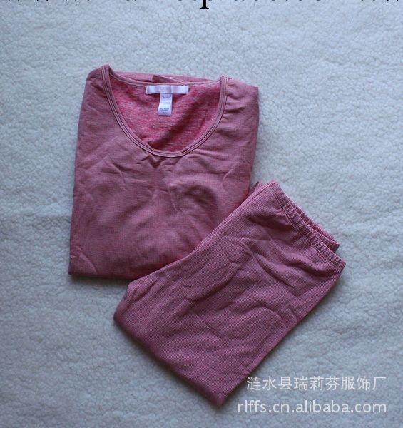 維多利亞 女人最愛條紋 加絨 女士保暖套裝工廠,批發,進口,代購