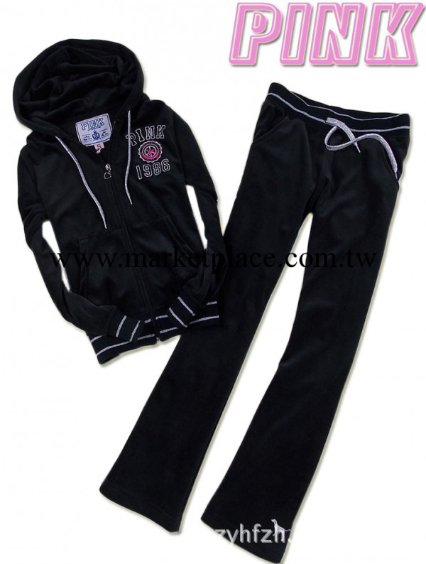 2013秋冬新PINK女式拉鏈天鵝絨套裝 純棉衛衣套裝 出口韓國原單工廠,批發,進口,代購