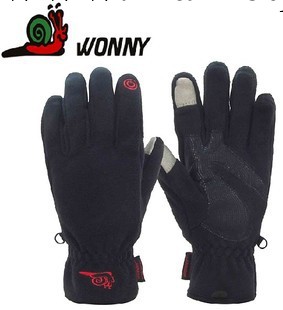 蝸牛wonny戶外抓絨運動手套全指可觸屏保暖手套HW-038工廠,批發,進口,代購
