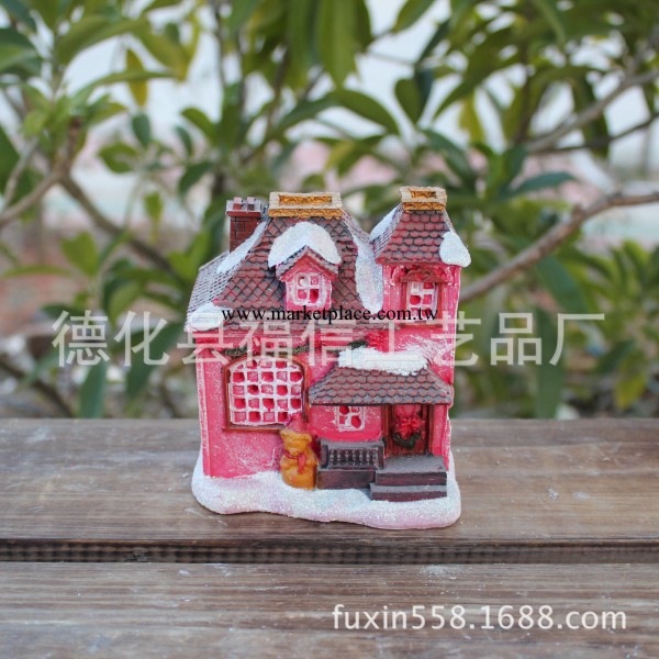 廠傢直銷批發11861 聖誕房子有帶燈的 聖誕節禮品 樹脂工藝品工廠,批發,進口,代購