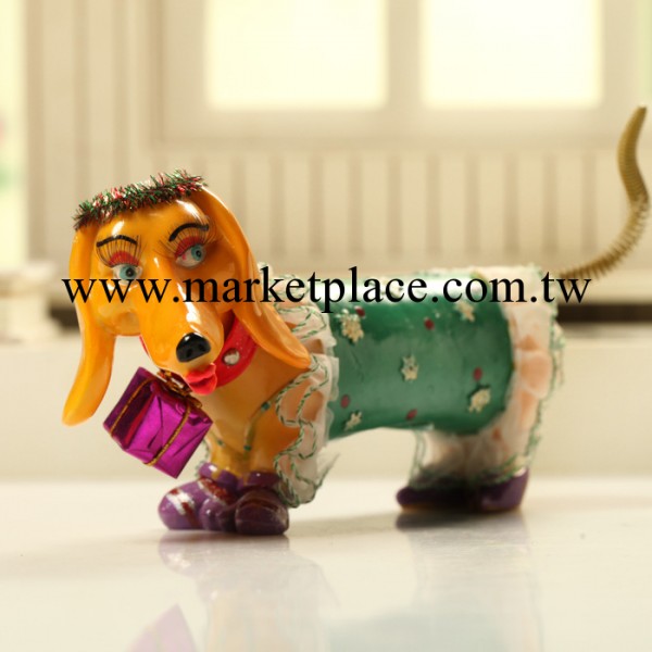 外貿傢居尾單 聖誕禮物 美女狗存錢罐 樹脂工藝品擺件3020-2工廠,批發,進口,代購